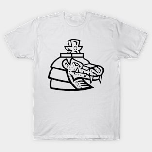 Head of Sobek or Sobki Ancient Egyptian God Mascot Black and White T-Shirt